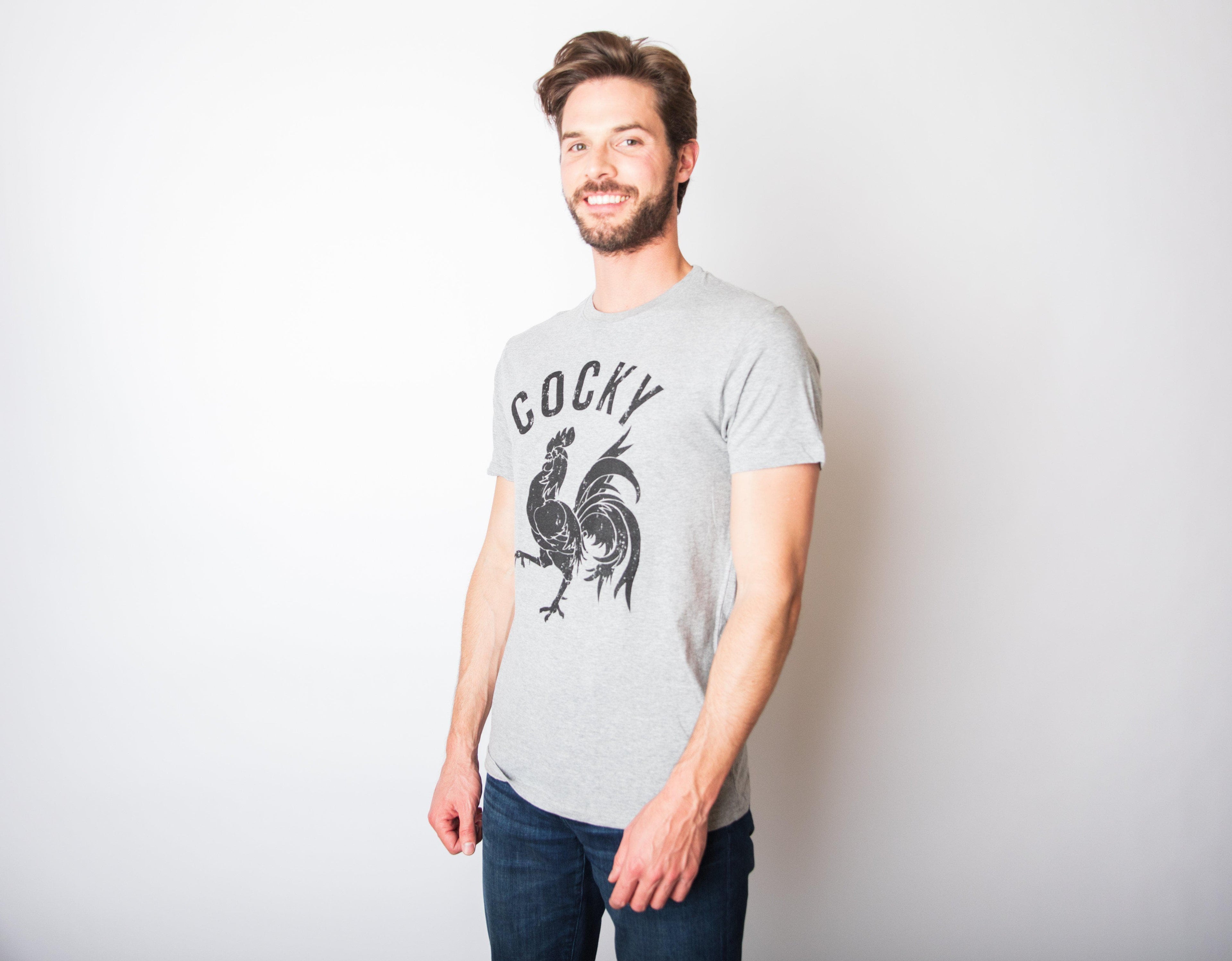 Cocky Men's Tshirt Animal Graphic Tee Western T