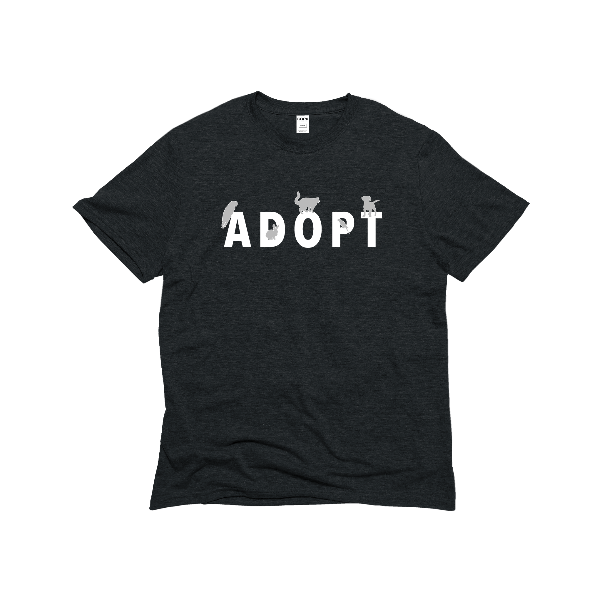 Adopt Pets Graphic Tee - Charcoal - 12pk