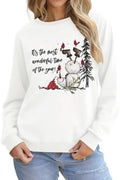 Christmas Sweatshirts for Women Xmas Holiday Cute Graphic Pullovers