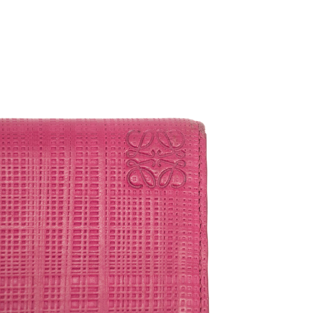Loewe Anagram Pink Leather Bifold Long Wallet #5147