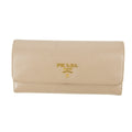 Prada Saffiano Leather Beige Long Wallet #5151