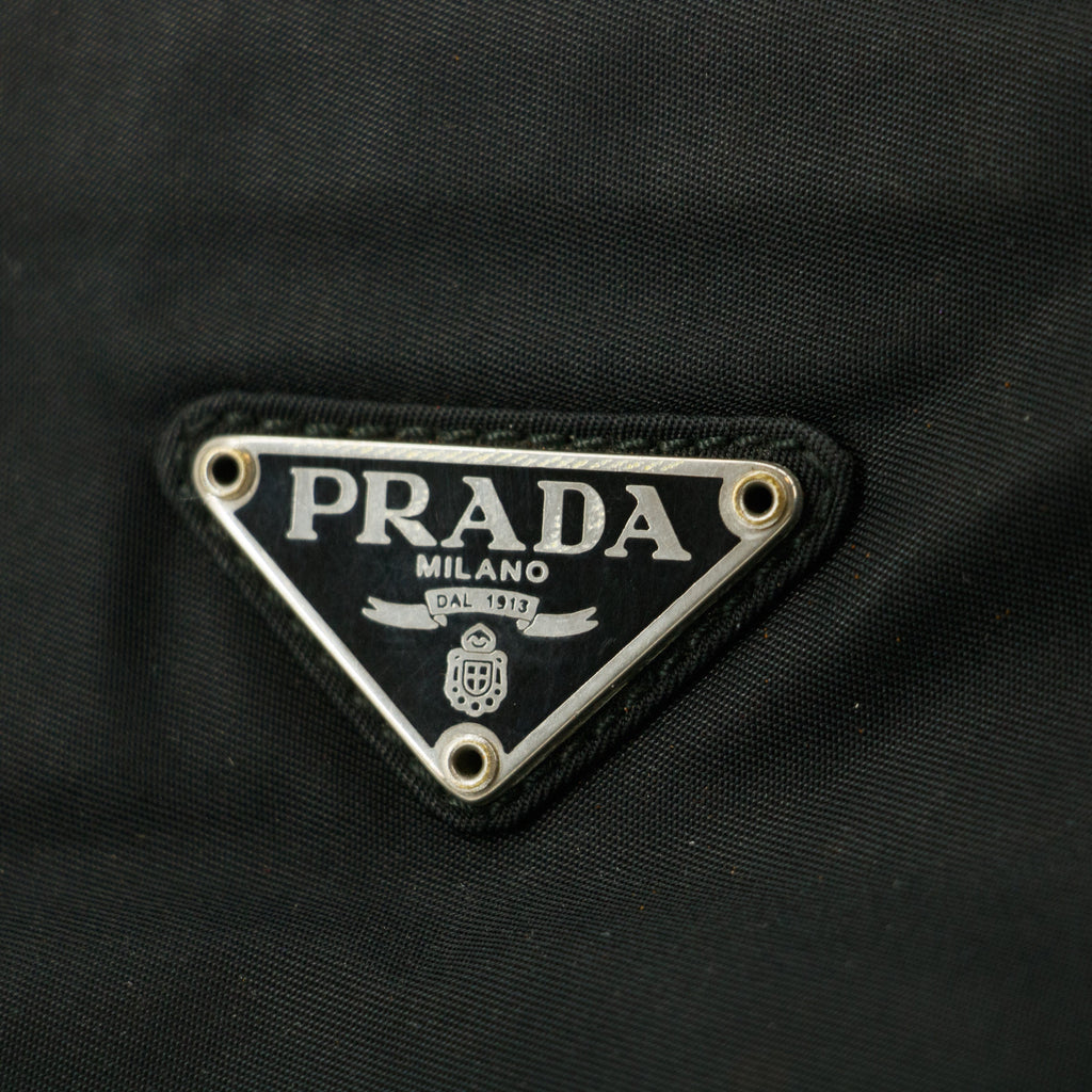 Prada Tessuto Nylon Black City Tote #5296