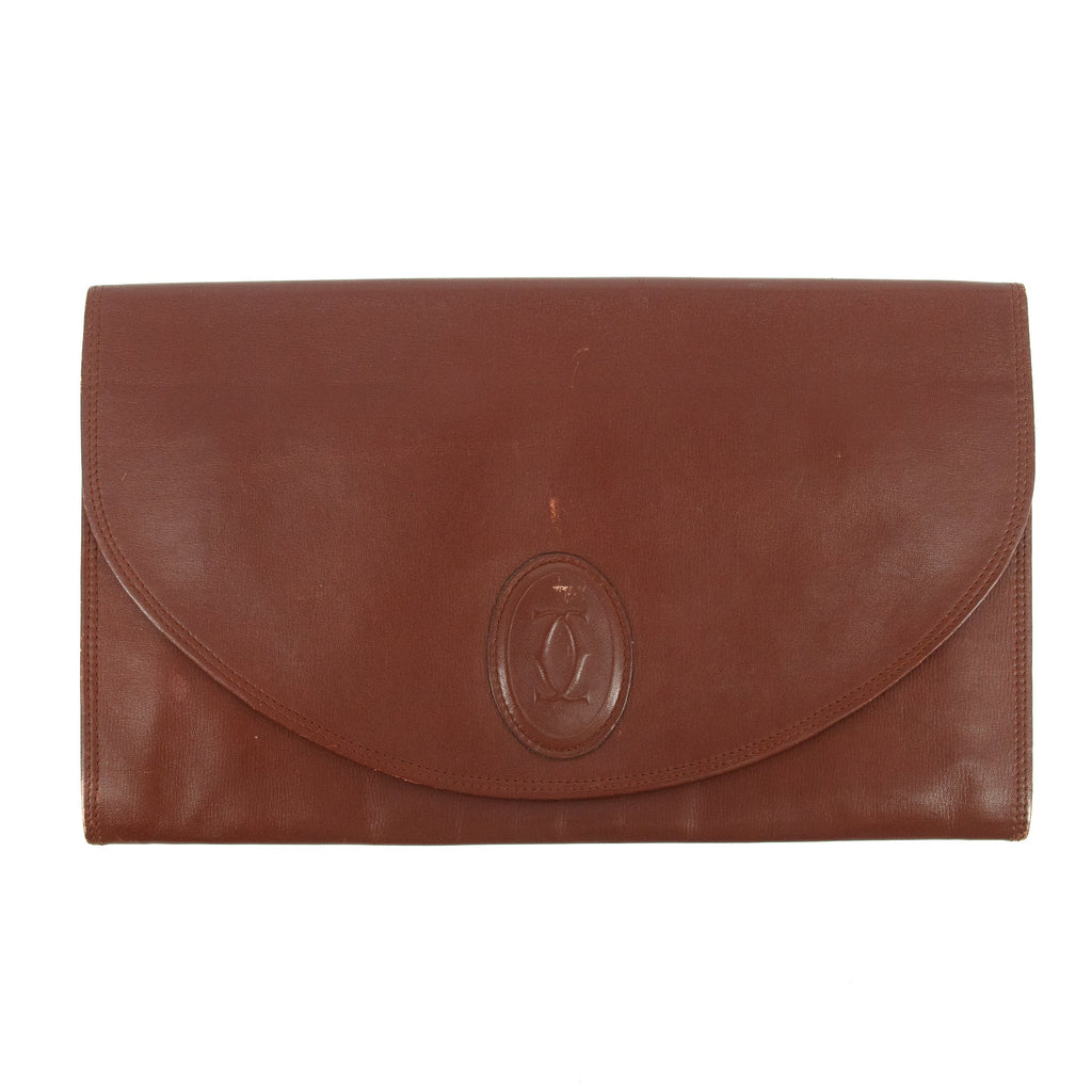 Cartier Must de Carter Red Leather Clutch #5747