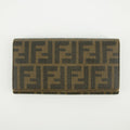 Fendi Monogram Canvas Brown Zucca Long Wallet #5766