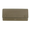 Celine Long Flap Calfskin Leather Grey Wallet #5874