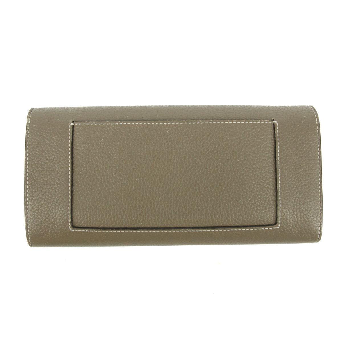 Celine Long Flap Calfskin Leather Grey Wallet #5874