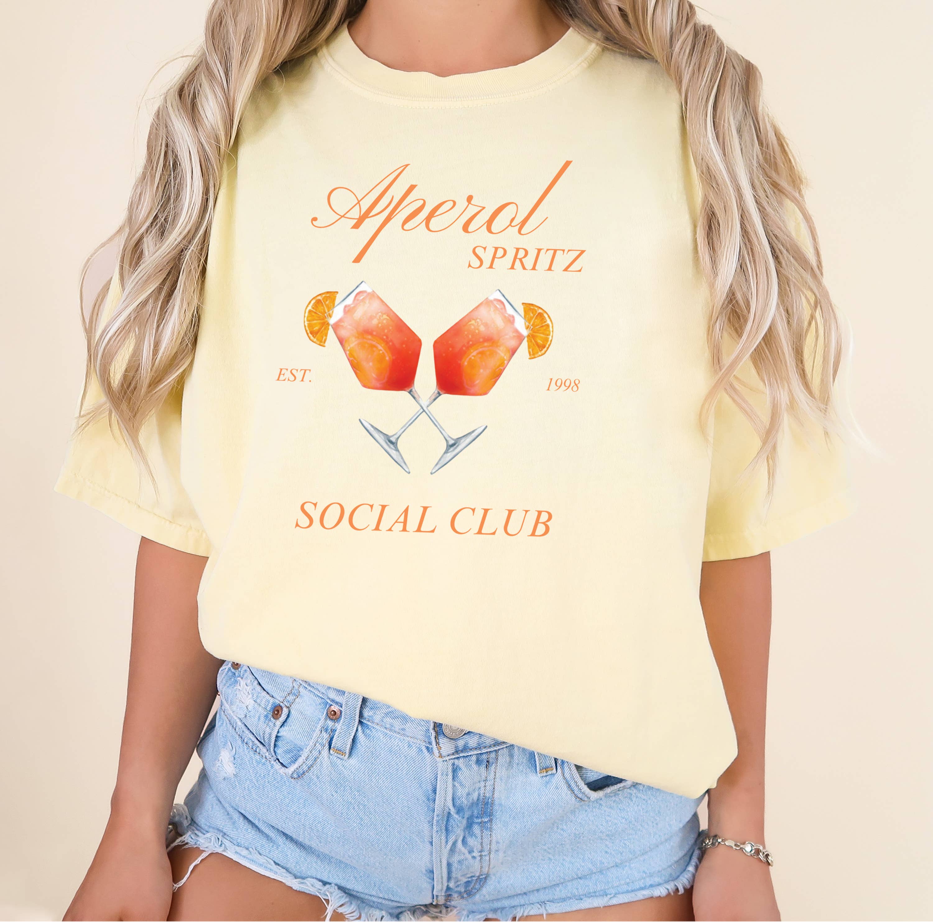 Aperol Spritz Social Club, Cocktail T Shirt, Graphic Tee