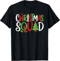 Christmas Squad for Women Men Santa Hat Xmas Pajamas T-Shirt