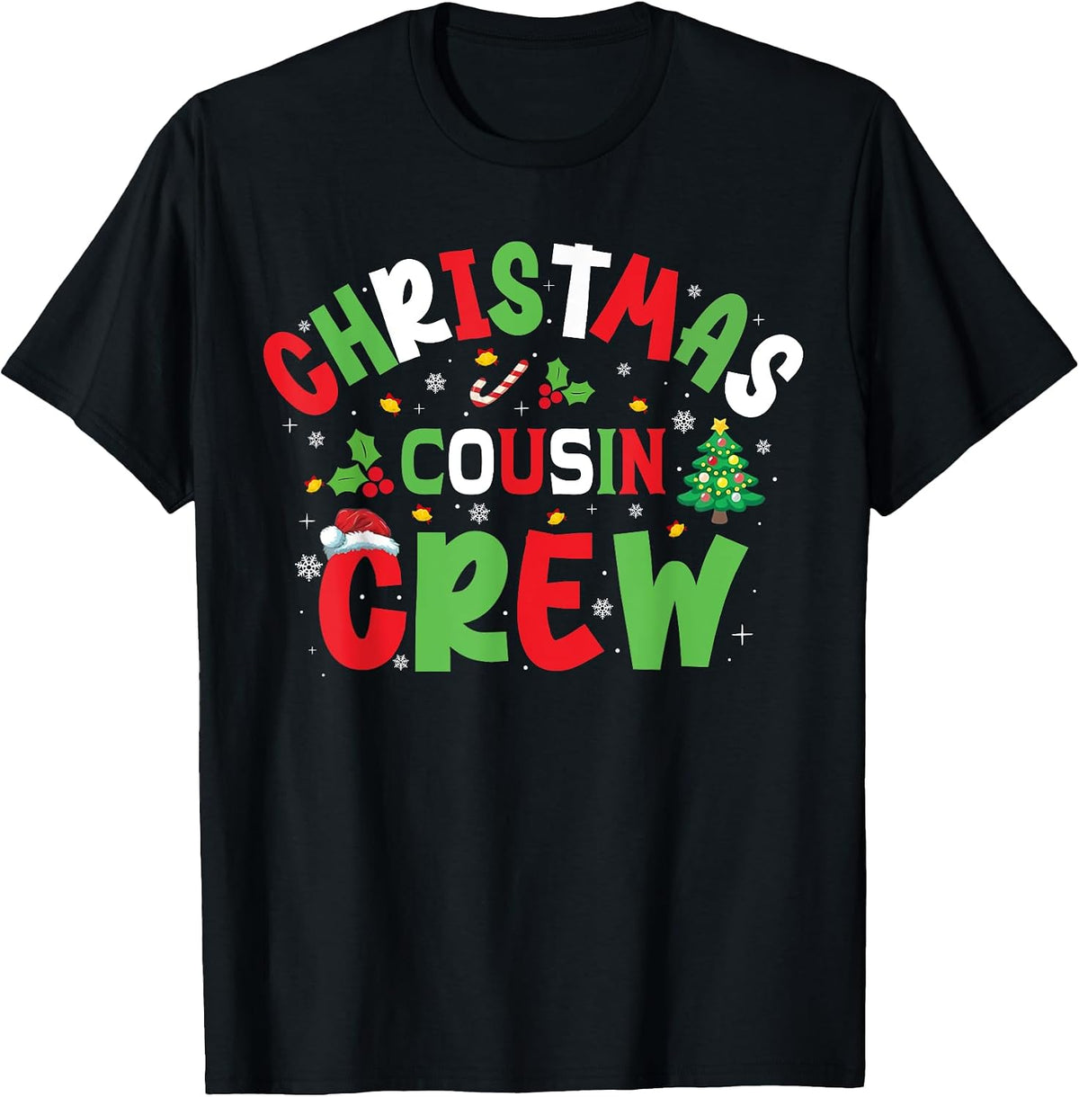 Cousin Crew Christmas Funny Xmas Ornaments Family Matching T-Shirt