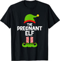 Funny I'm The Pregnant Elf Christmas Xmas Pregnancy T-Shirt