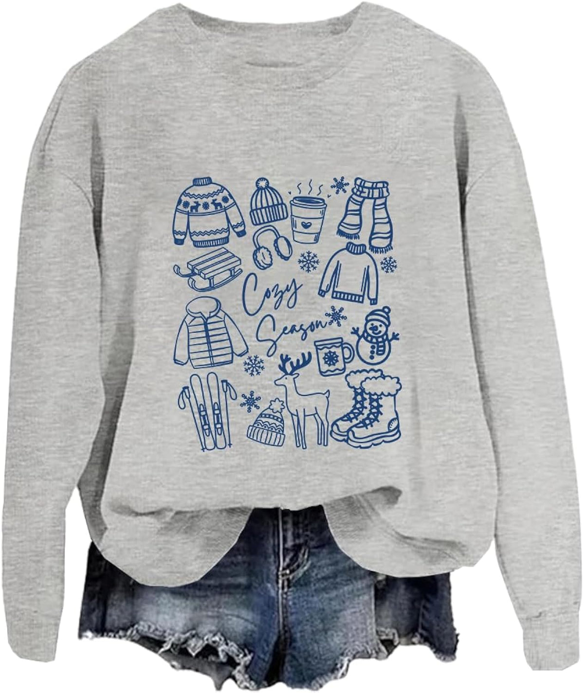 Cozy Season Sweatshirt Funny Cozy Season Shirt Long Sleeve Fall Winter Comfort Pullover