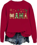 Christmas Mama Sweatshirt Christmas Mama Shirt For Women Crewneck Long Sleeves Hoodie For Women Men