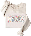 Floral Nurse Sweatshirt RN Sweashirt for Women Nurse Sweatshirts Gift