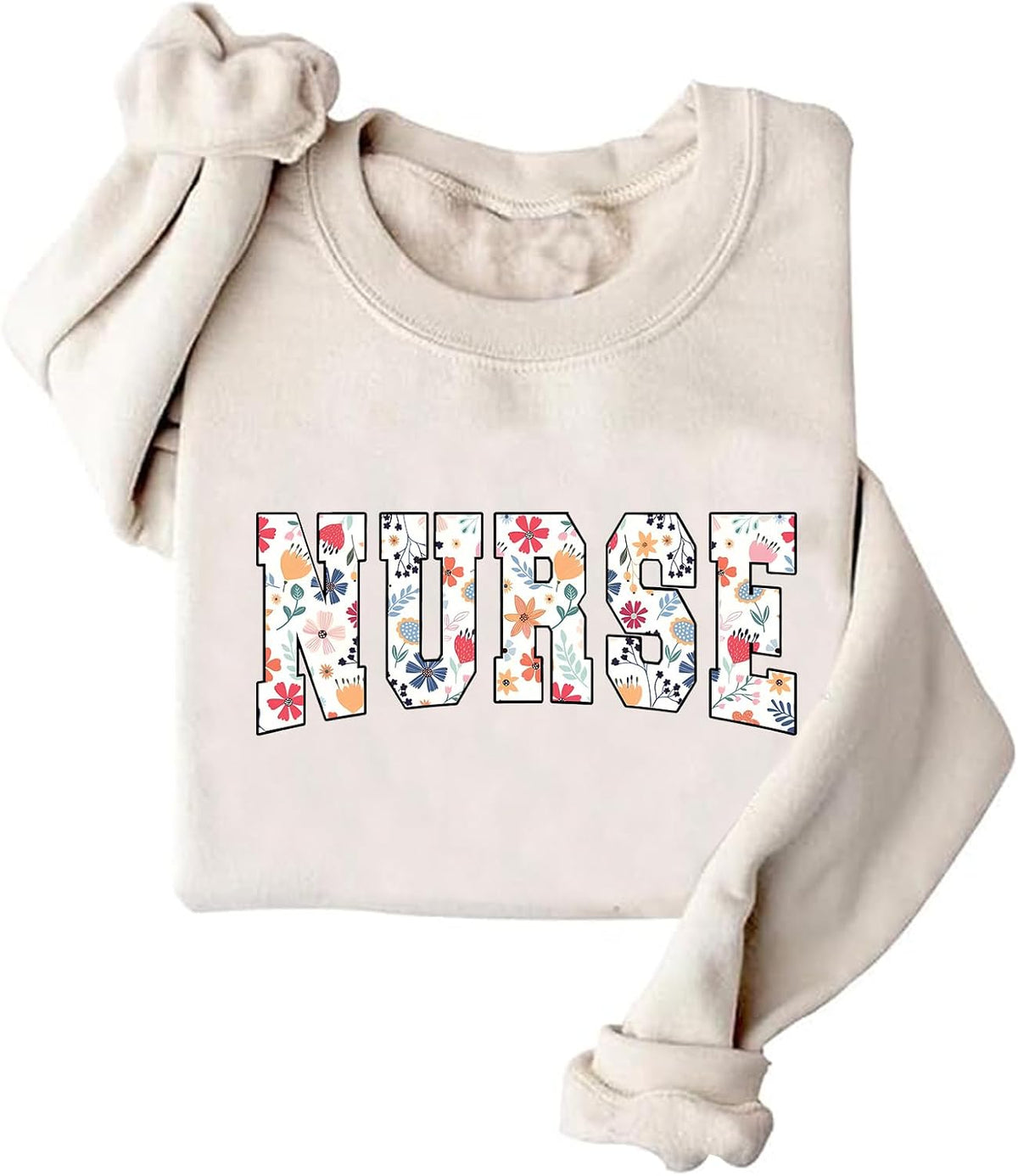 Floral Nurse Sweatshirt RN Sweashirt for Women Nurse Sweatshirts Gift