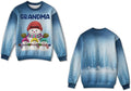 Personalized Grandma Christmas Sweatshirt – Custom Snowman Holiday Sweater with Grandkids’ Names, Cozy Vintage Snowman Sweater Gift for Grandma