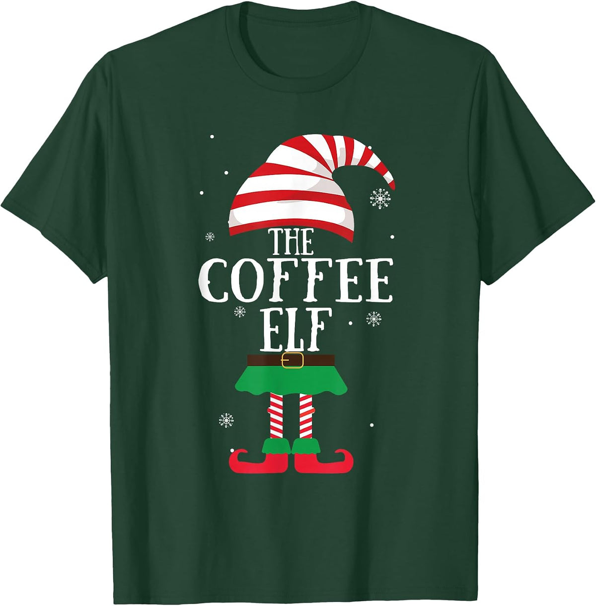 The Coffee Elf Funny Christmas Coffee Lover Xmas Gift T-Shirt