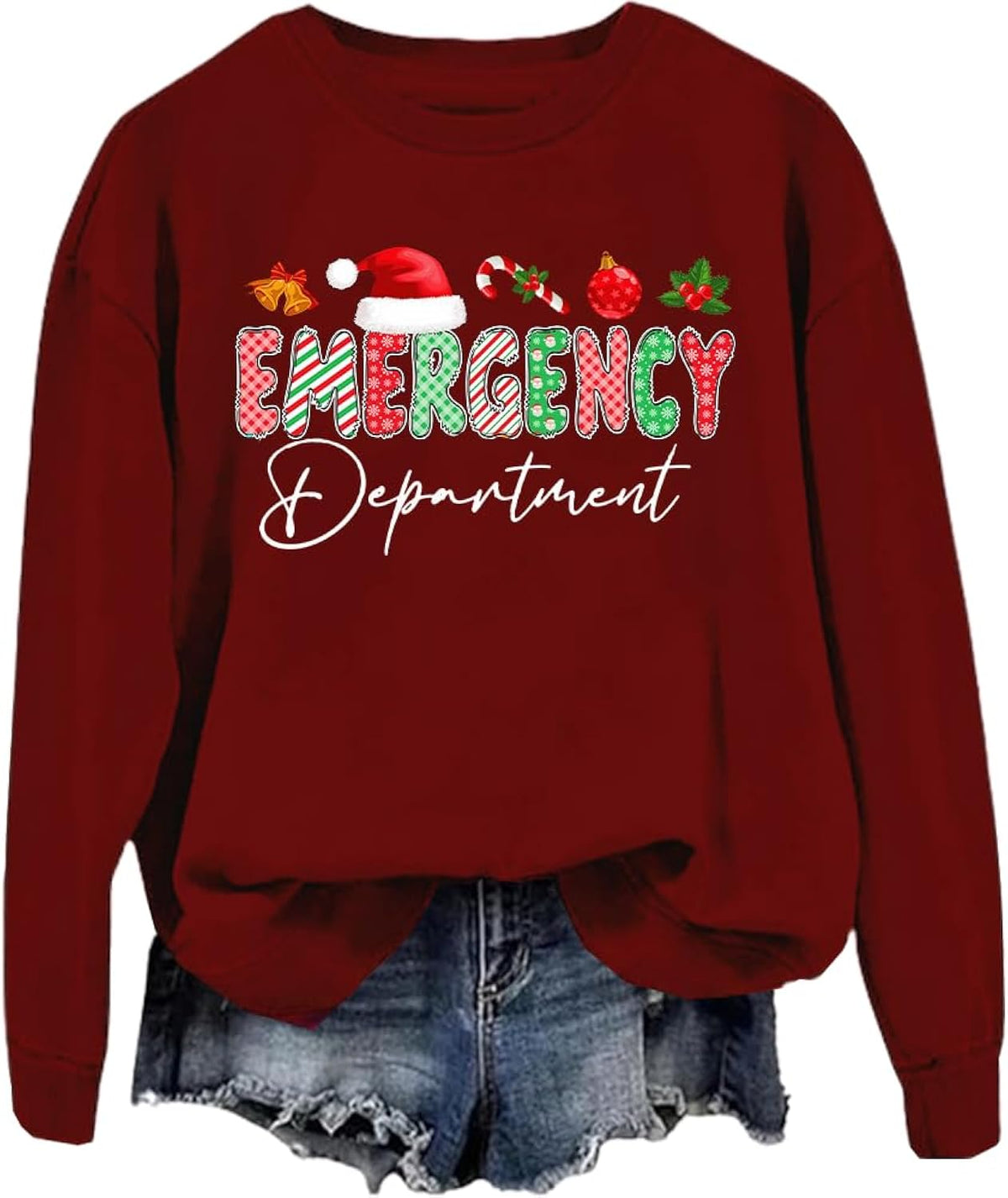 Emergency Department Christmas Hoodie Nurse Christmas Sweatshirt Unisex