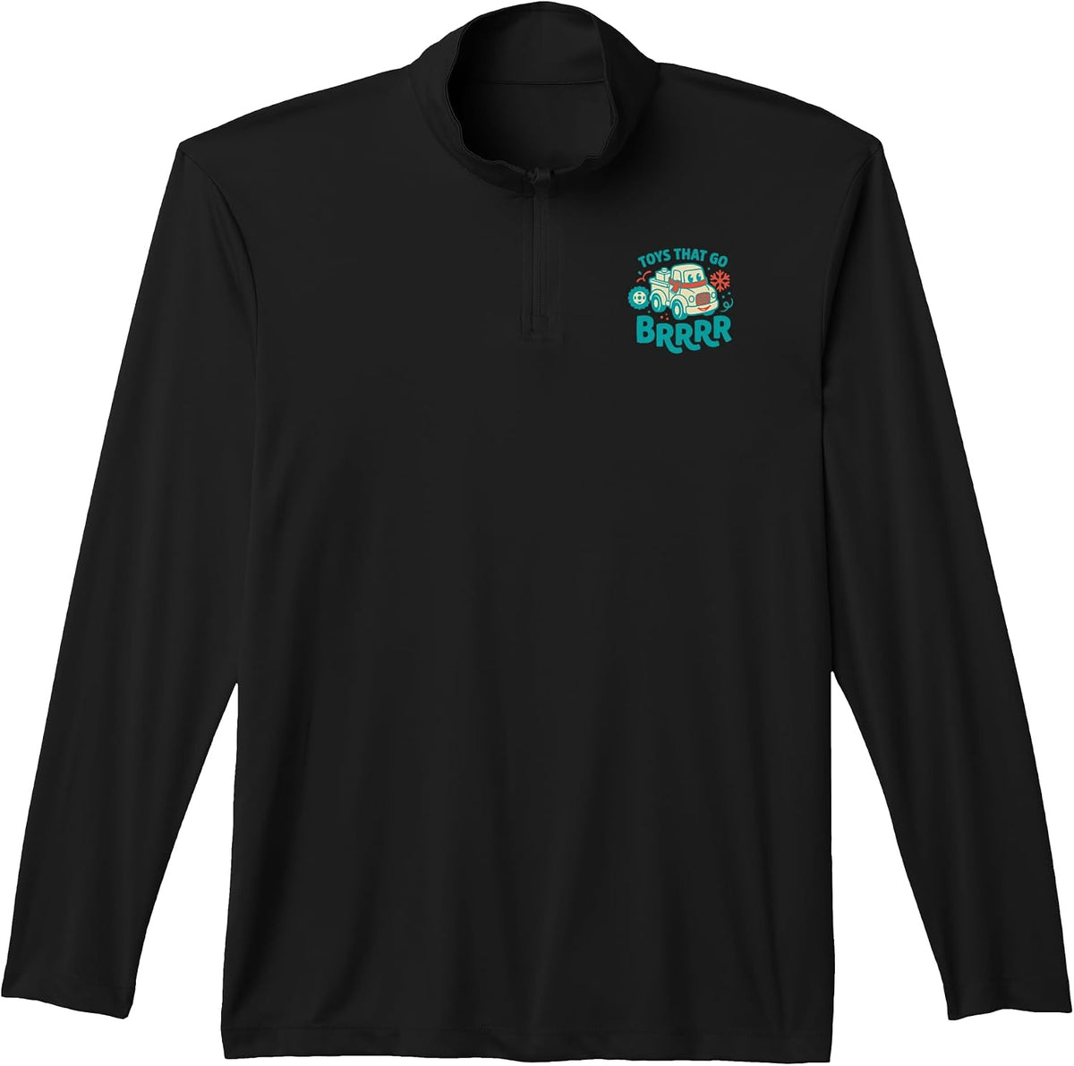 Toddler Boy Christmas Truck Toys that Go BRRRR Kids Holiday Performance Quarter-Zip Top