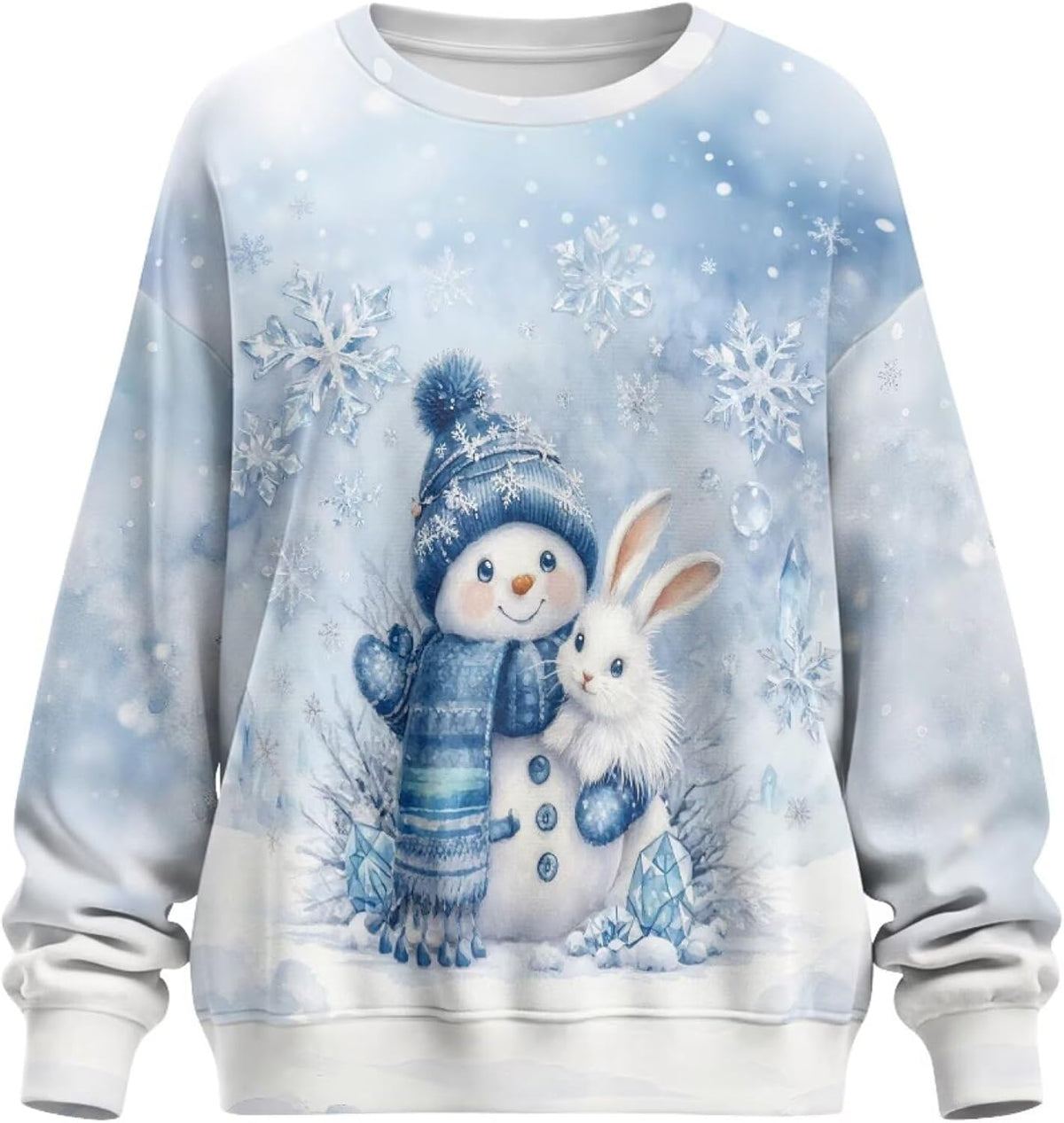 Women's Casual Crew Neck Sweatshirt Loose Soft Long Sleeve Pullover Tops Soft Fall Hoodies with Pockets