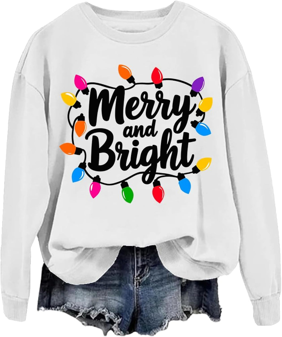 Merry And Bright Sweatshirt, Merry And Bright Christmas Sweatshirt Unisex