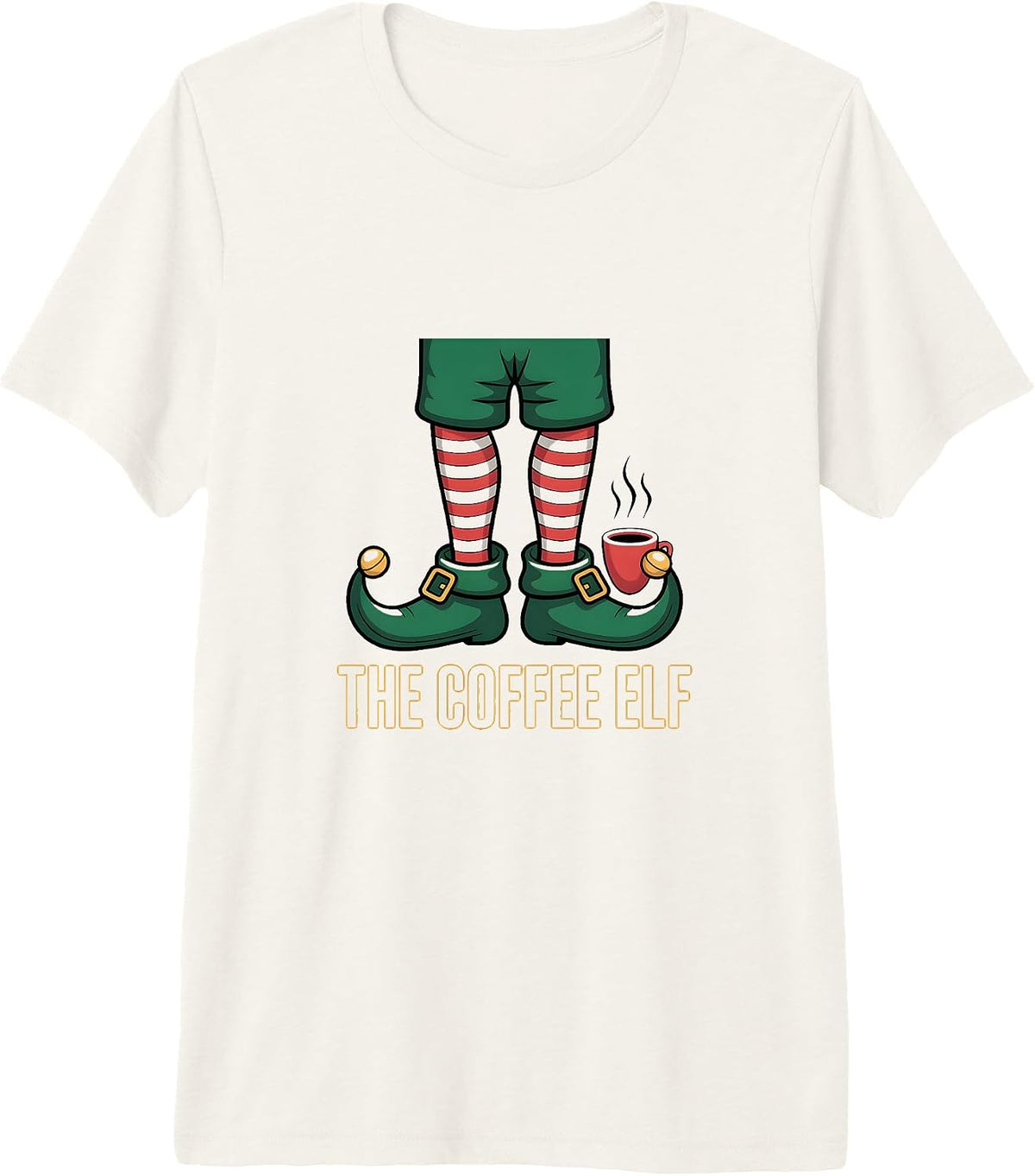 The Coffee Elf Funny Christmas Coffee Lover Premium Tri-Blend T-Shirt