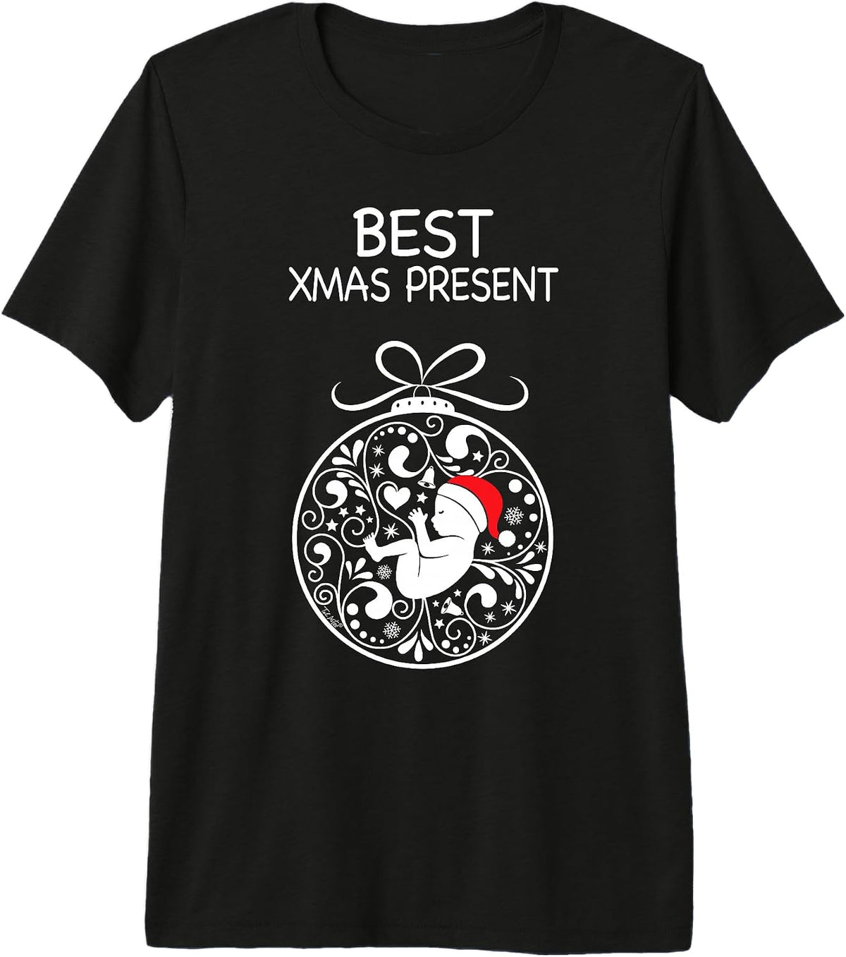 Christmas Pregnancy Announcement Expecting Baby Premium Tri-Blend T-Shirt