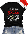 Christmas Shirts for Women Christmas Cookie Baker Tshirt Xmas Holiday Tee Tops