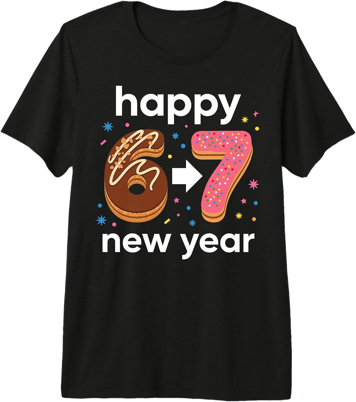 Happy New Year 6 7 Funny 2027 Sweets Premium Tri-Blend T-Shirt