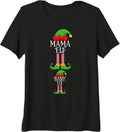 Womens Mama Elf Christmas Pregnancy Announcement Pregnant Elf Xmas Premium Tri-Blend T-Shirt