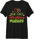 Cute Our First Christmas Married Funny Unisex Men Women Tee Premium Tri-blend T-Shirt