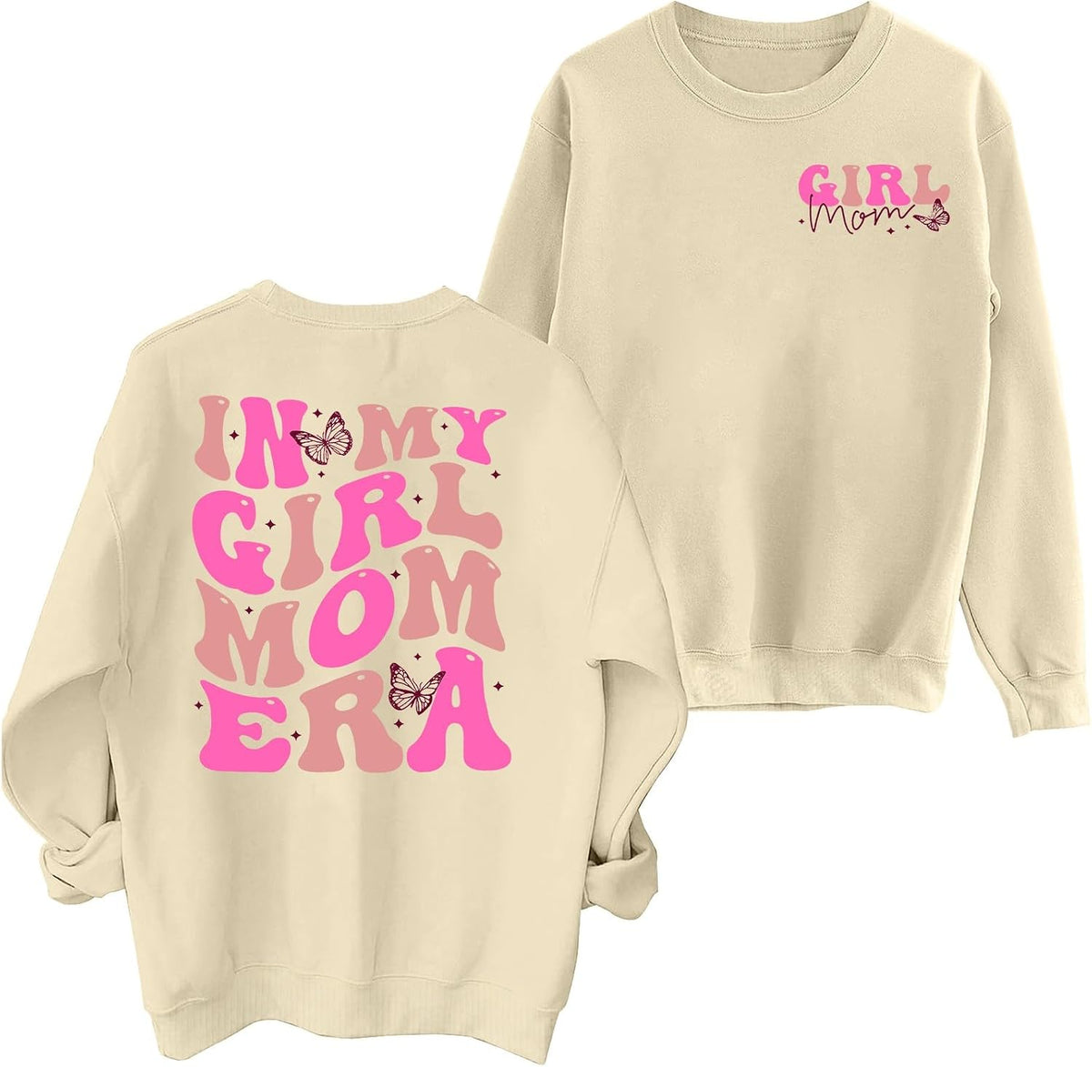 in My Girl Mom Era Sweatshirt Mama Sweatshirt Mom Life Letter Printed Shirt Casual Long Sleeve Pullover Mama Gifts Tops