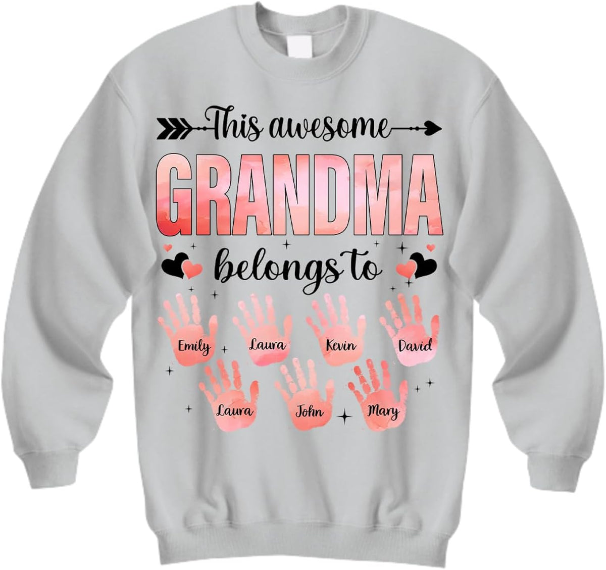 PT08 Personalized This Awesome Grandma Belongs To Sweatshirt, Christmas Grandma Sweatshirt, Nana Grandma Gifts