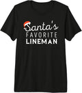 Lineman Christmas Santa's Favorite Lineman Premium Tri-blend T-Shirt