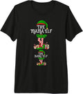 Mama and Baby Elf Pregnancy Matching Family Christmas Premium Tri-Blend T-Shirt