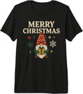 Christmas Gnome Shirt Cute Snowflakes Stars Fun Premium Tri-Blend T-Shirt
