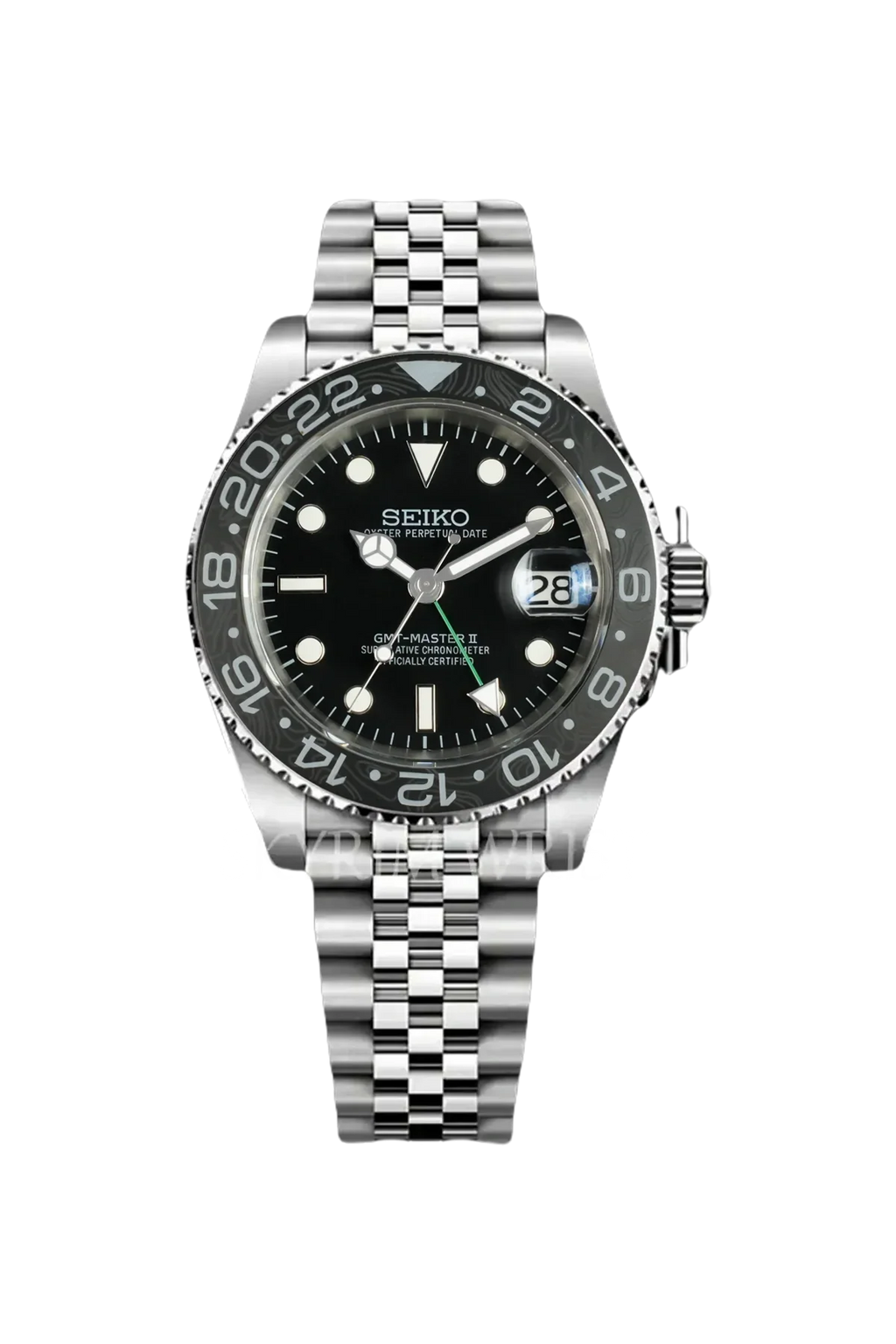 Mod GMT-Master II Bruce Wayne-Carbon Fiber Bezel
