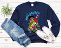 Goku Bulma Anime Sweatshirt, Dragonball Manga Sweater, Retro DBZ Saiyan Bulma Vegeta Vintage Graphic Sweatshirts, Couple Anime Birthday Gift