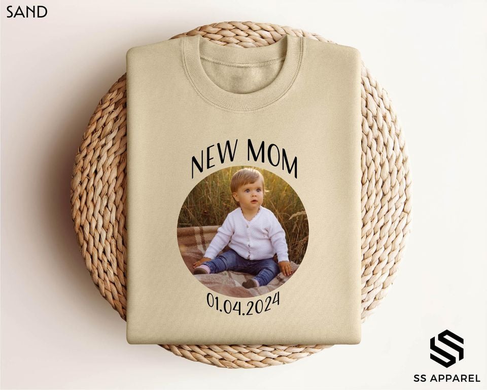Custom Photo Sweatshirt, Custom Text Hoodie, Custom Text Shirt, Custom Photo Tee, Baby Reveal Gift, New Mom Shirt, Baby Announcement Shirt