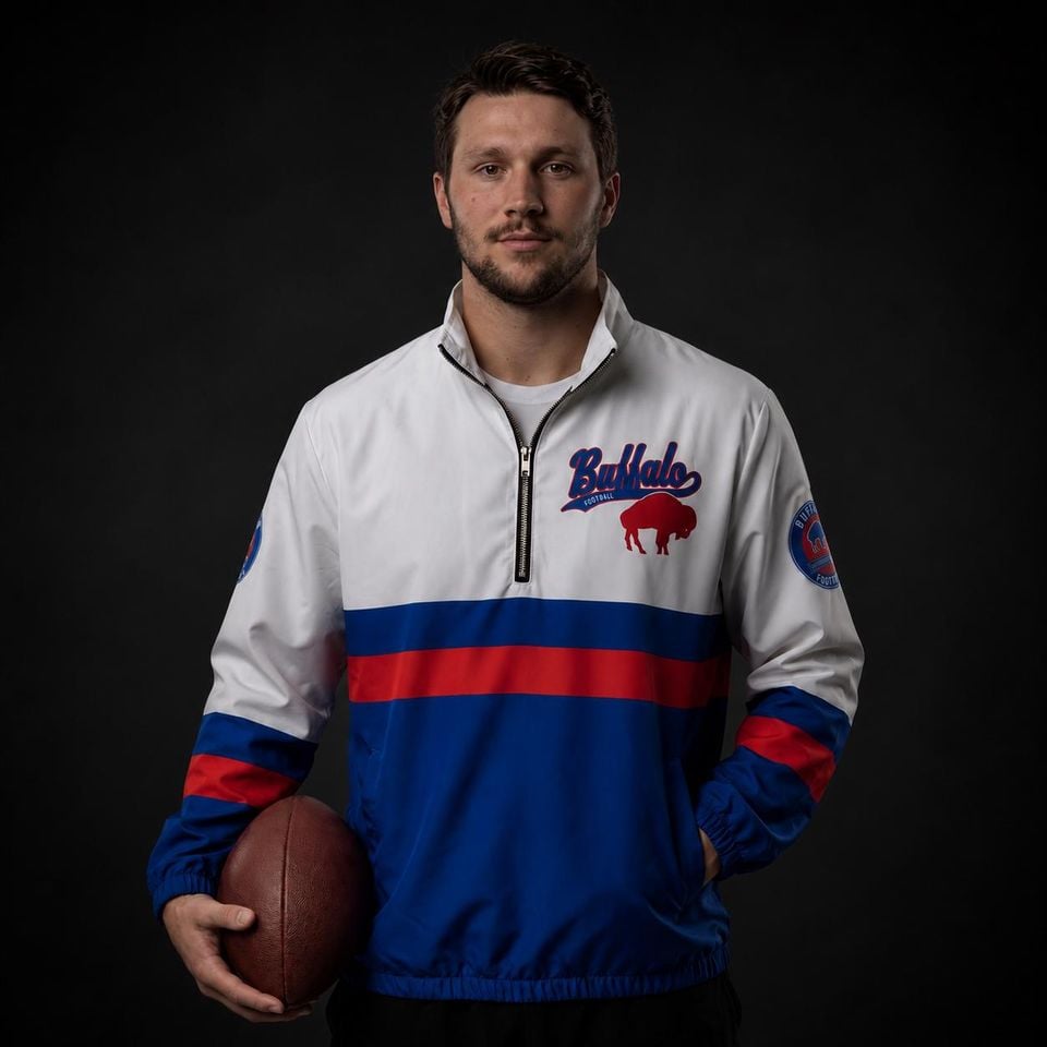 Lets Go Buffalo Men & Women Quarter Zip Pullover Windbreaker, Game Day Sports Pullover