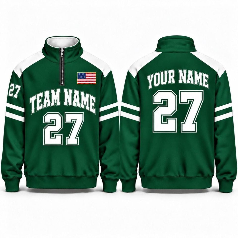 Personalized New York Football Quarter Zip Pullover, Vintage Game Day Top, Sports Fan Gift
