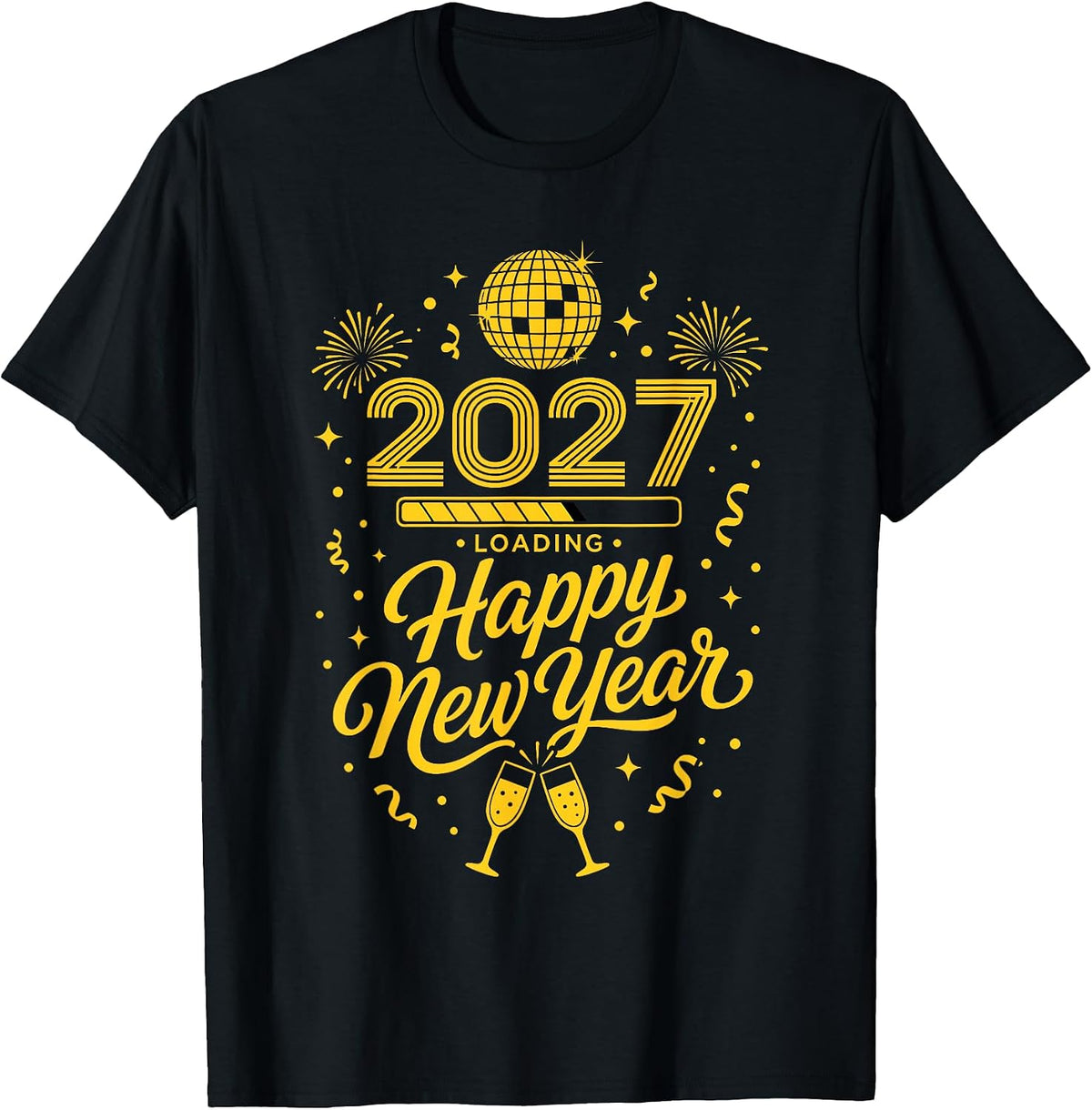 Happy New Year 2027 New Years Eve Party Countdown Fireworks T-Shirt