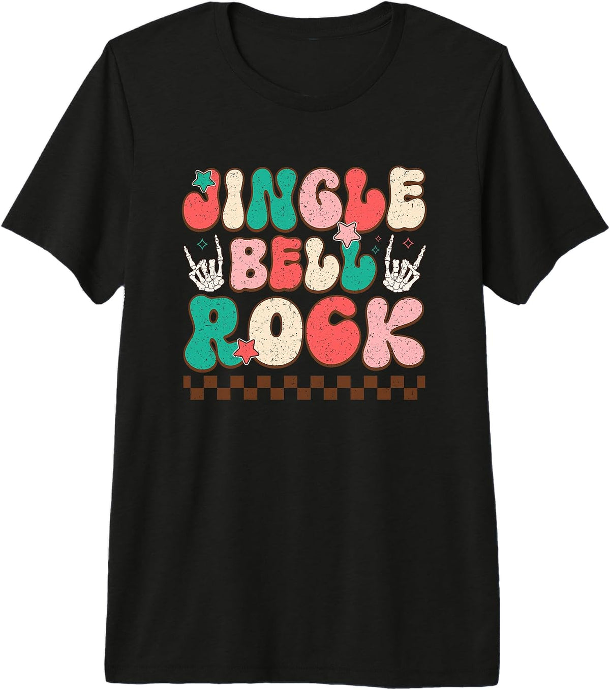 Jingle Bell Rock Retro Holiday Cheer Fun Premium Tri-blend T-Shirt