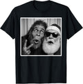 Funny Bigfoot photobooth with Santa Christmas Xmas T-Shirt