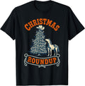 Christmas Roundup Country Western Cowgirl Horse T-Shirt