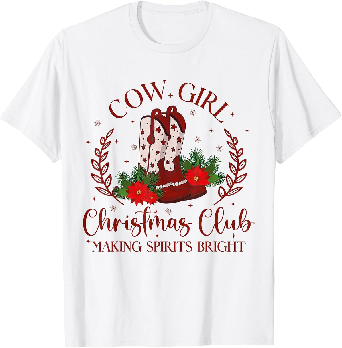 Cowgirl Christmas Club Western Christmas Season Country T-Shirt