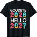Goodbye 2026 Hello 2027 Drip Ice-Cream Kids Teen New Year 27 T-Shirt