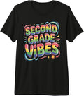 Vintage Second Grade Vibes Girl Rainbow Teacher Happy Future Premium Tri-Blend T-Shirt