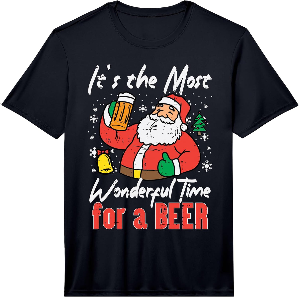 Mens The Most Wonderful Time Santa Funny Christmas Xmas Dad Men Performance T-Shirt