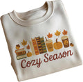 Pumpkin Season Sweatshirt Embroidered Crewneck, Cozy Season Fall Sweatshirts for Women, Tis The Season Fall
