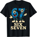 67 Six Seven 6-7 Christmas Lights Funny Brainrot Slang Meme T-Shirt